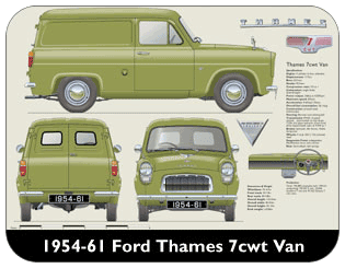 Ford Thames 7cwt Van 1954-61 Place Mat, Medium